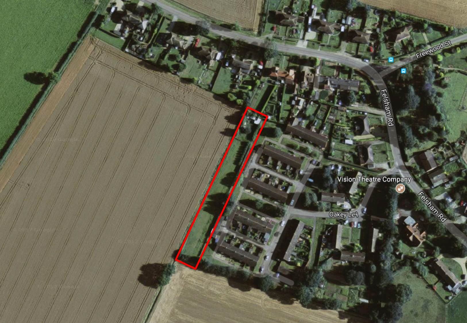 Half Acre Land Paddock For Rent To Let Near Bury St Edmunds, Suffolk